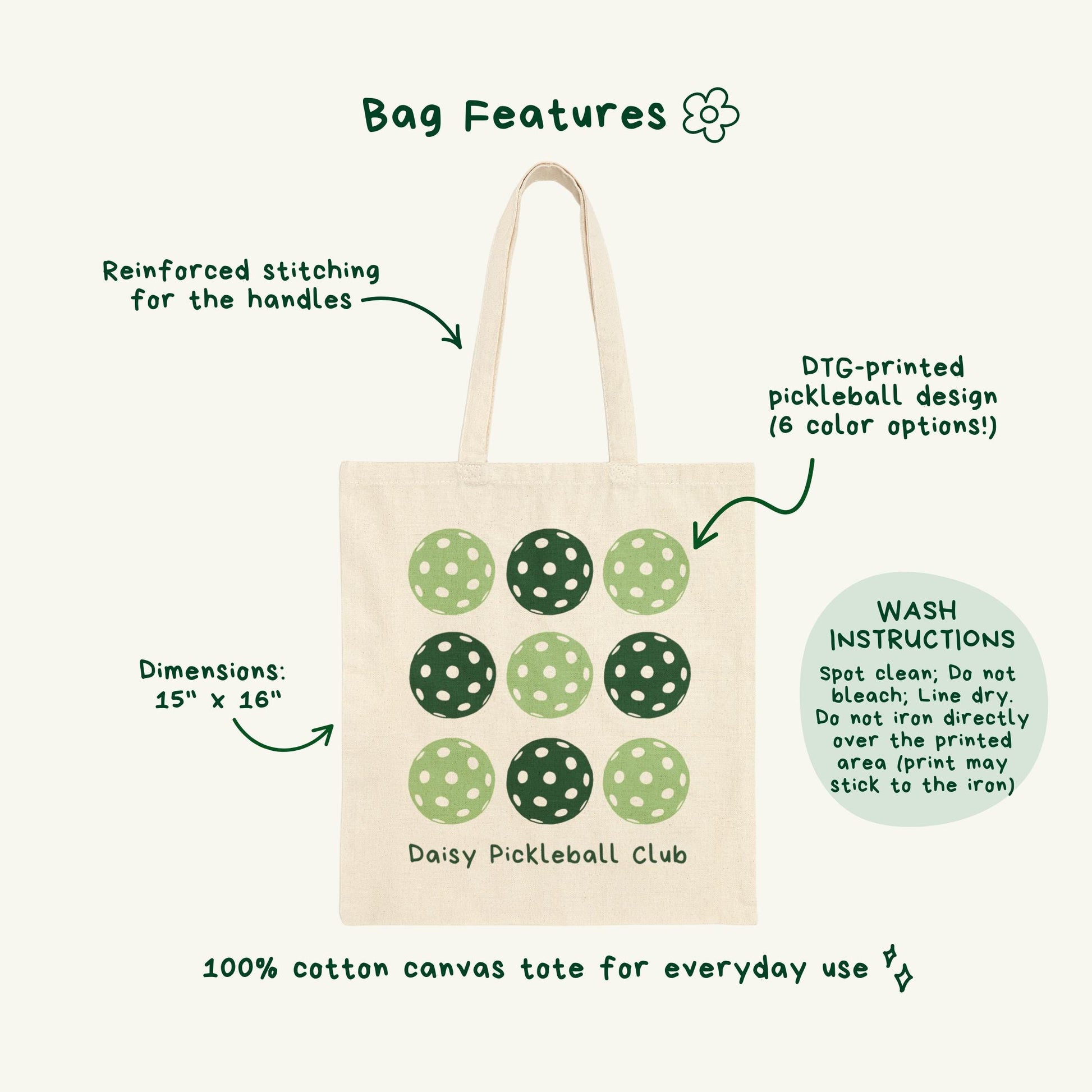 Pickleball Tote Bag