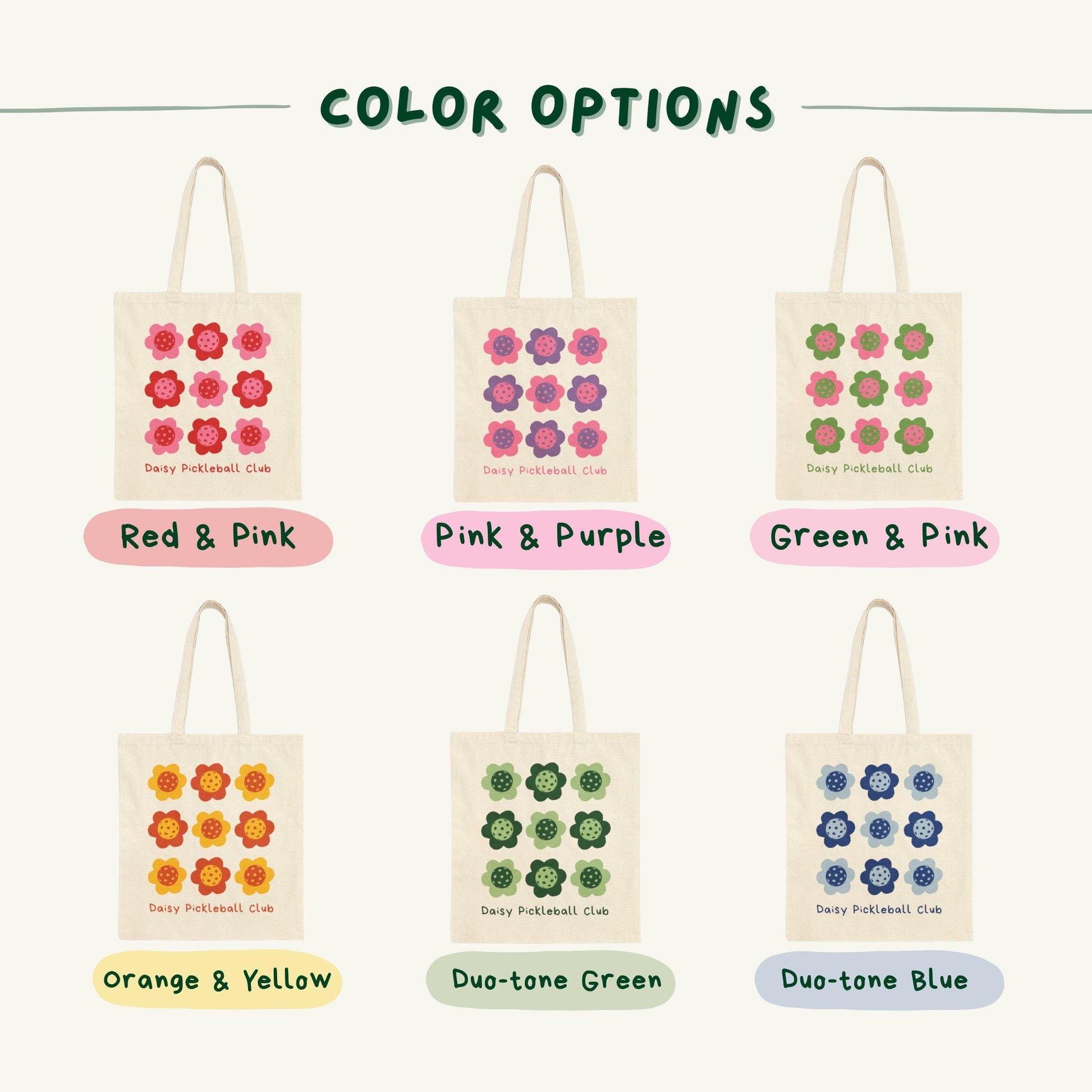 Daisy Pickleball Club Tote Bag