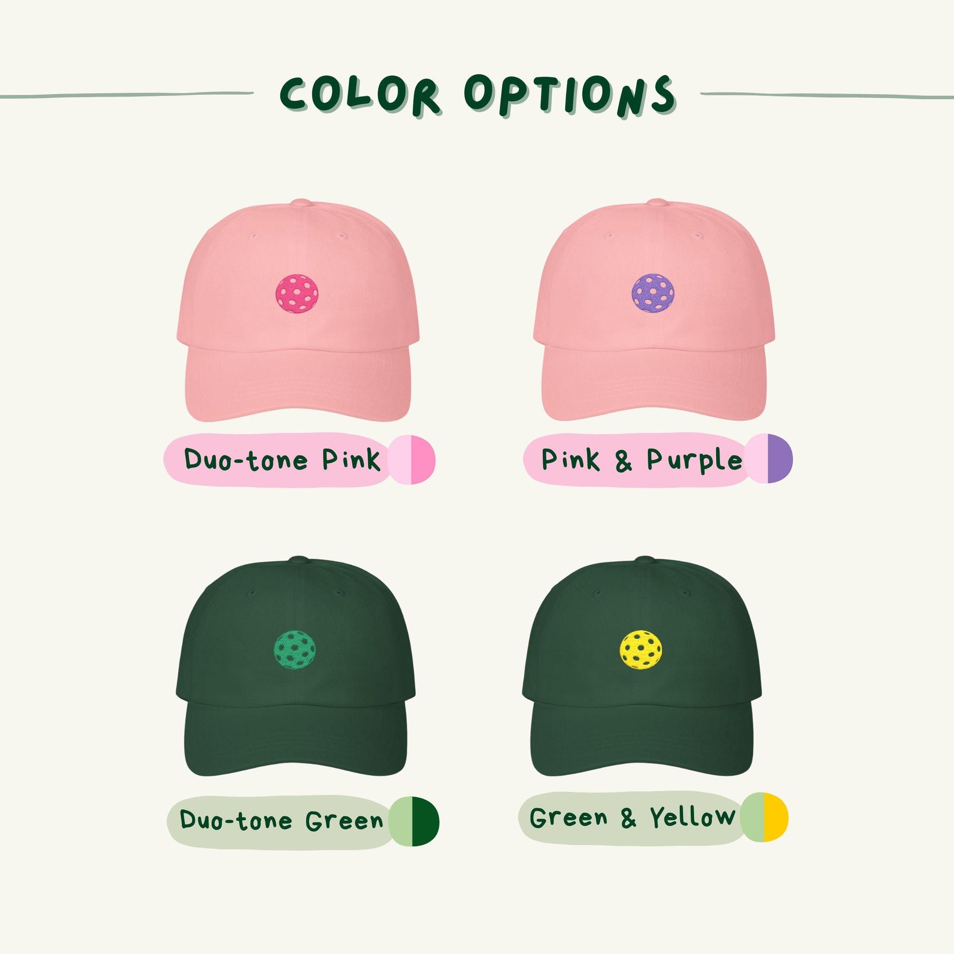 Pickleball Embroidered Dad Hat