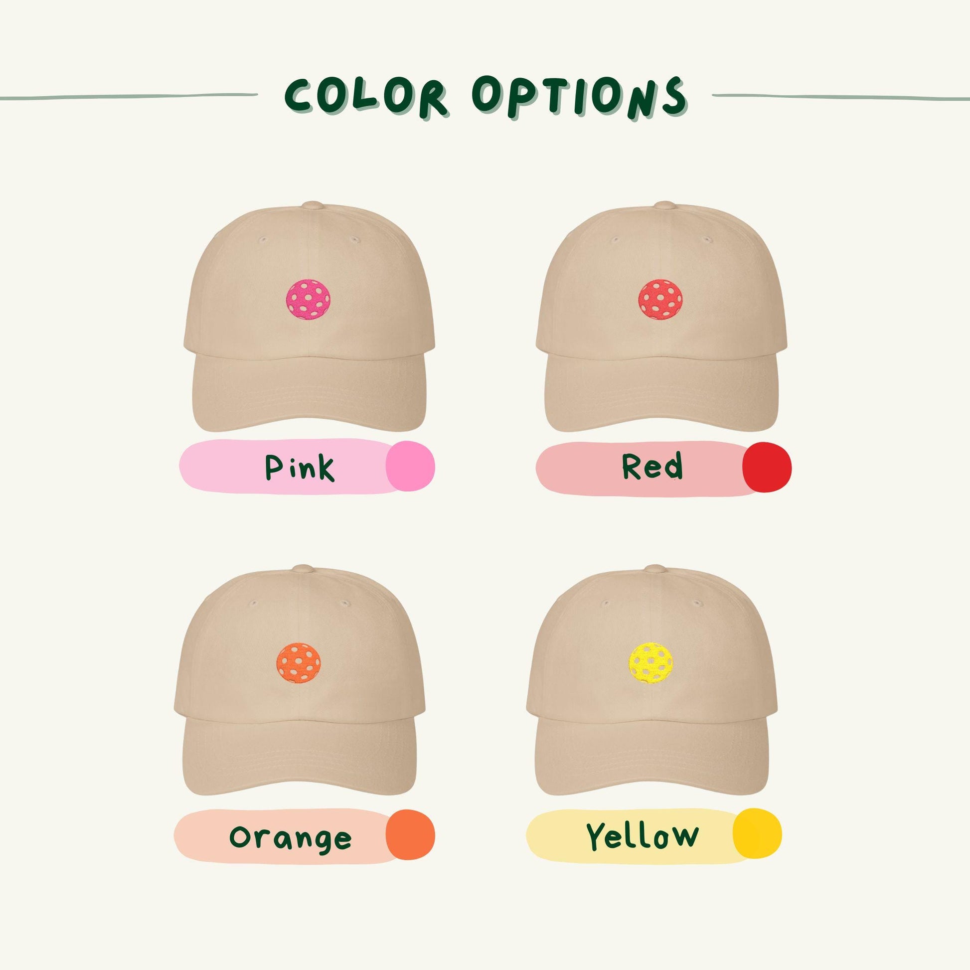 Pickleball Embroidered Dad Hat