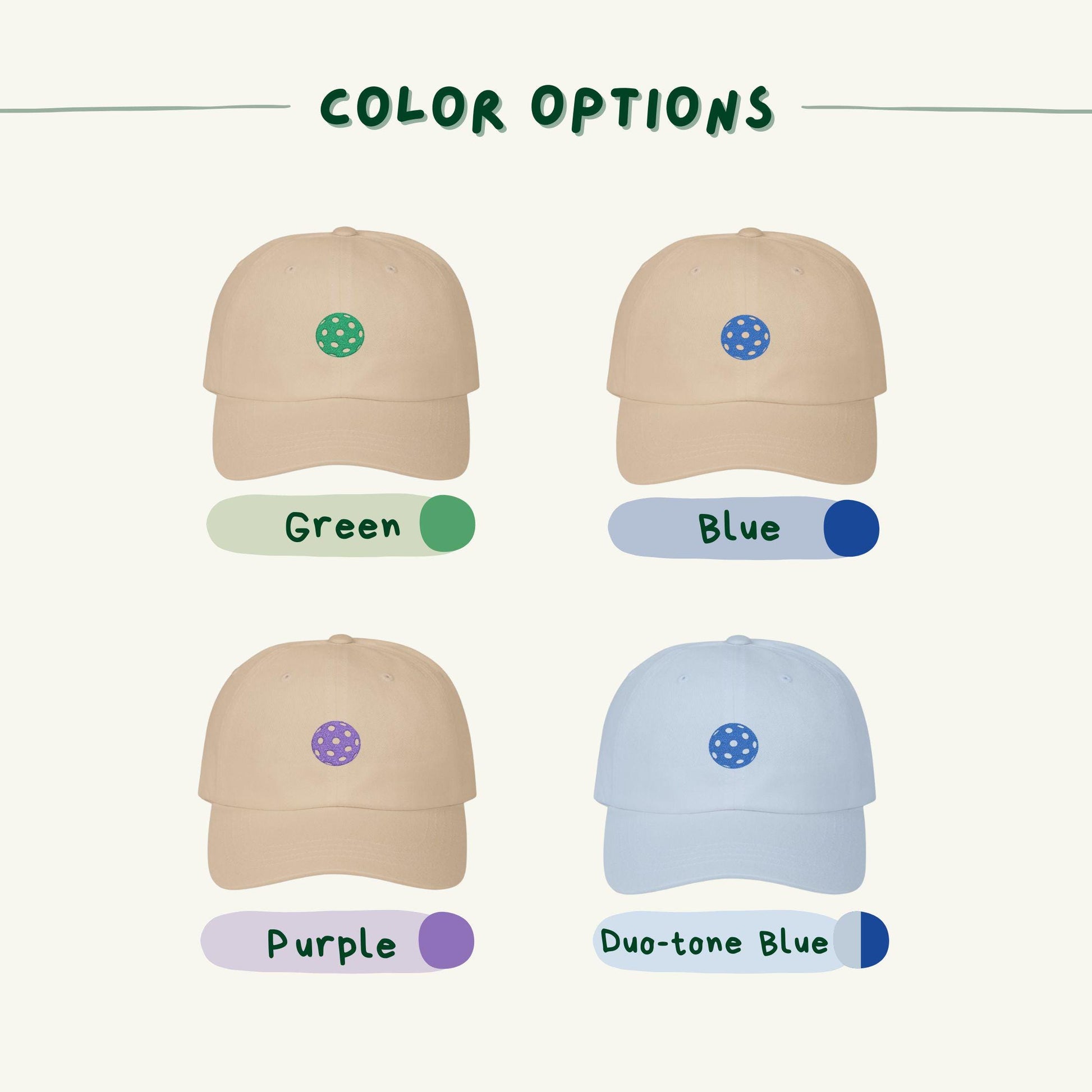 Pickleball Embroidered Dad Hat