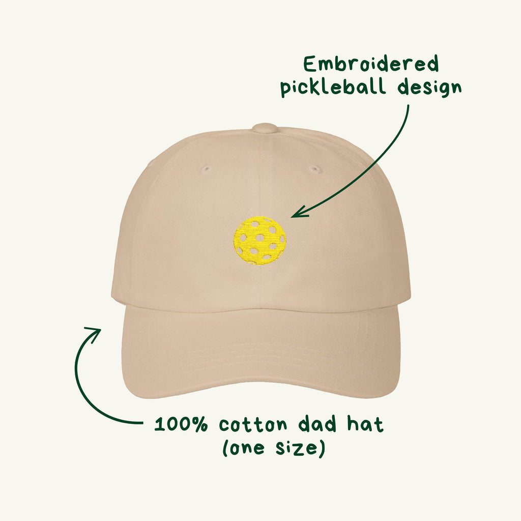 Pickleball Embroidered Dad Hat
